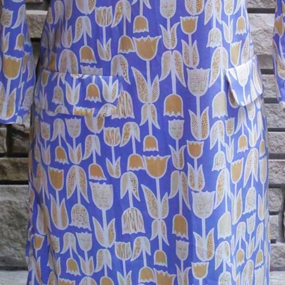 Maeve Blue and Yellow Patterned Dress - Picture 8 of 8